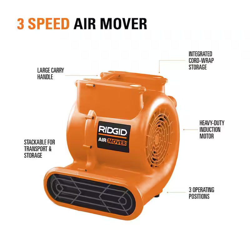1625 CFM 3-Speed Blower Fan Air Mover Q922