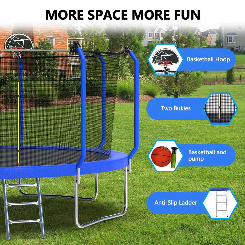 14FT Trampoline with Enclosure and Ladder M6228