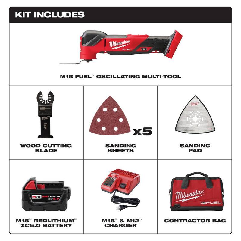 18V Cordless Brushless Oscillating Multi-Tool Kit with 6.0ah Battery O974026