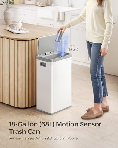 18-Gallon Stainless Steel Motion Sensor Trash Can E96221