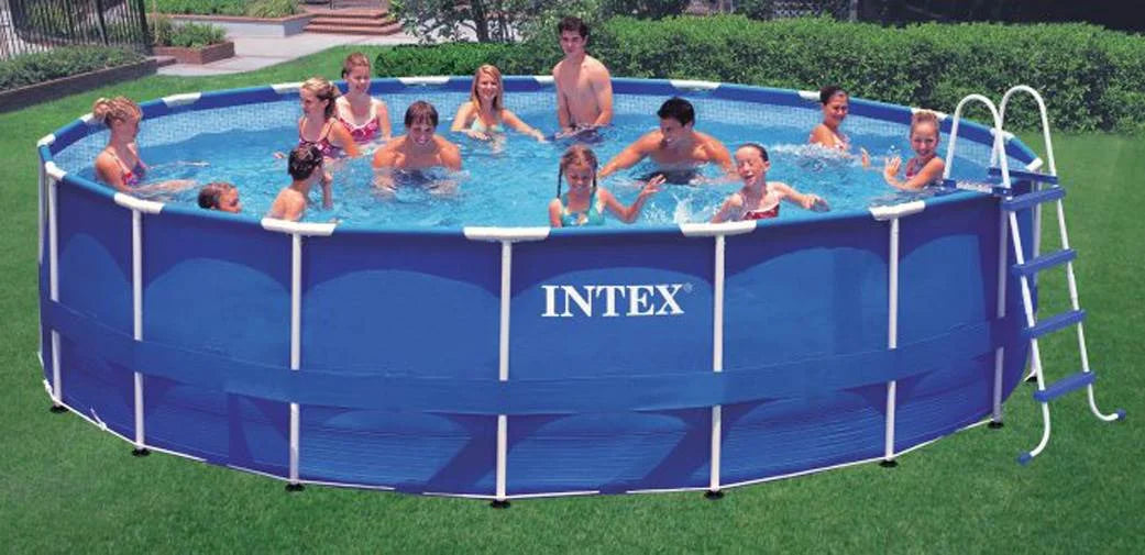 18ft x 48in Round Above Ground Swimming Pool Set with Pump Q2651