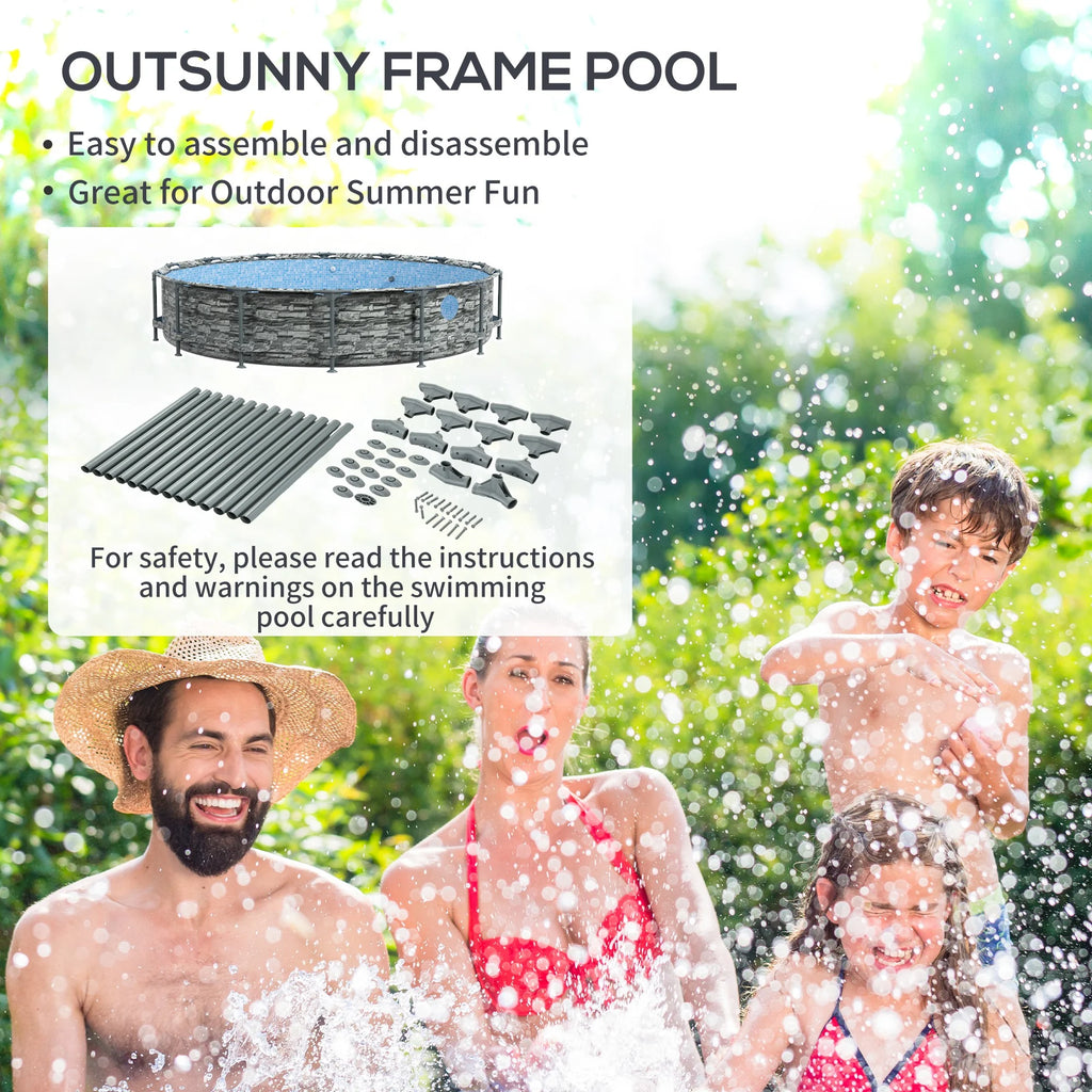 14' Above Ground Pool with Filter Pump R9873
