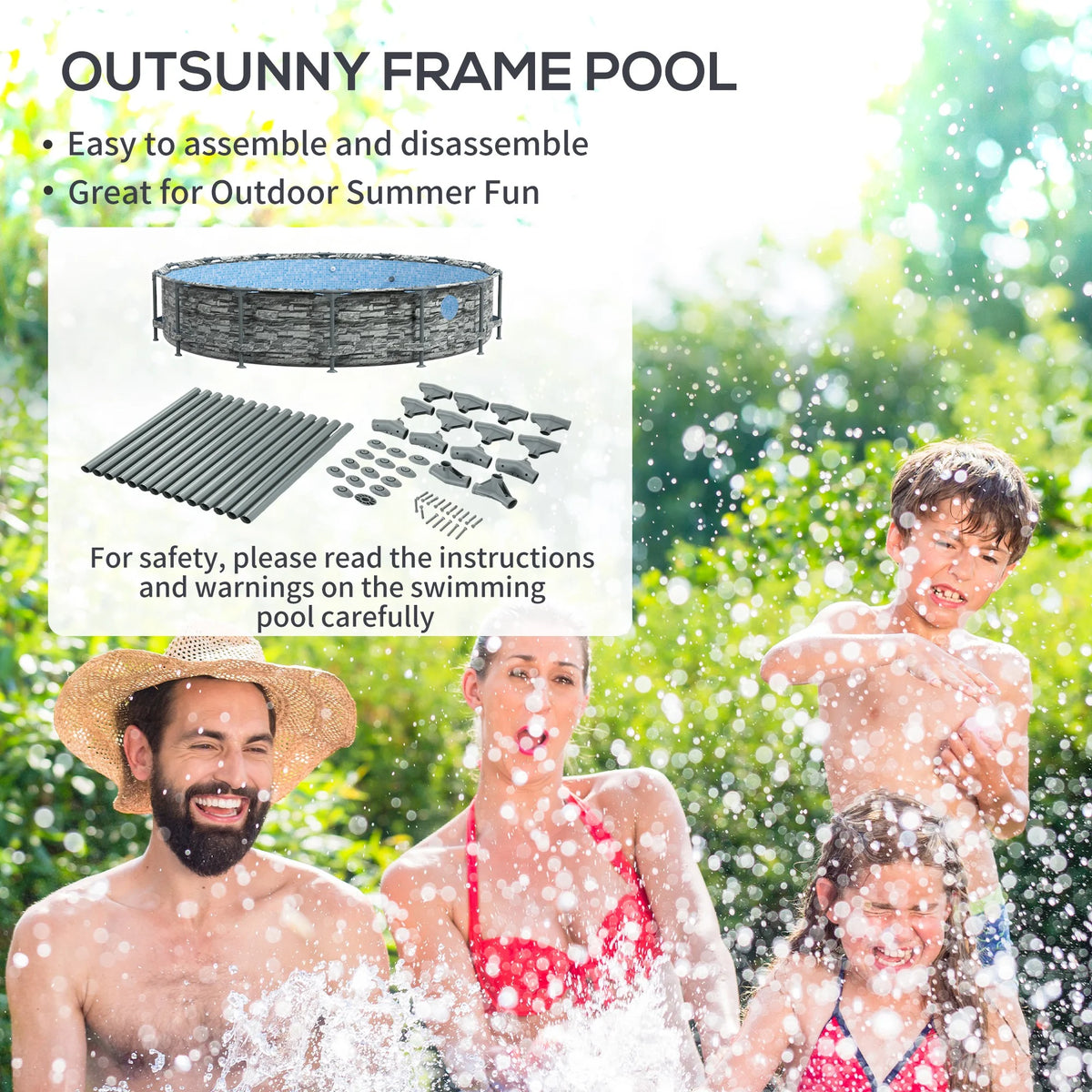 14' Above Ground Pool with Filter Pump R9873