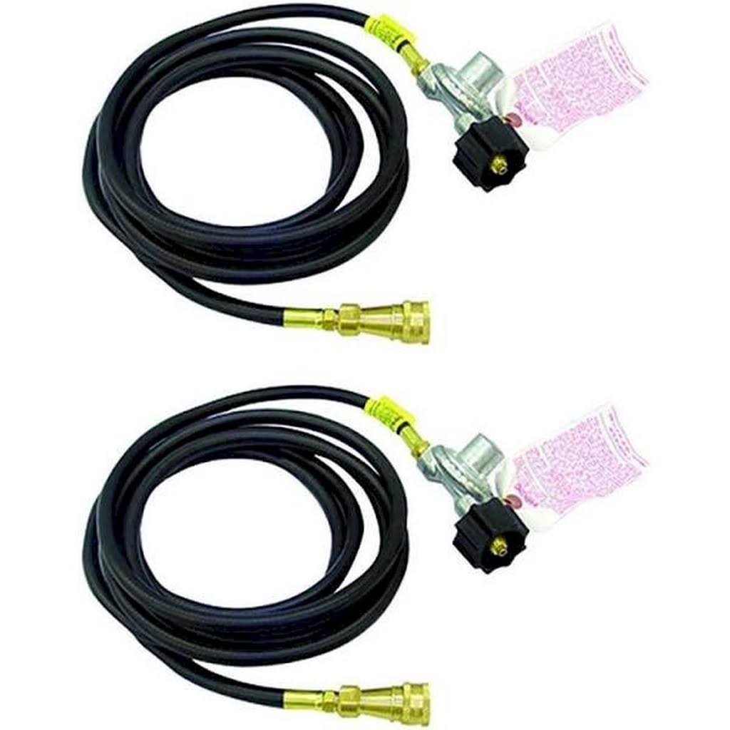 12ft Propane Heater Adapter Hose with Regulator 2 Pack I76423