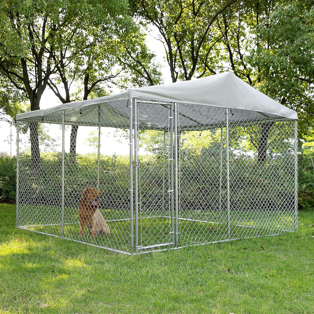 10x10 ft Extra Large Outdoor Dog Kennel with Roof U871