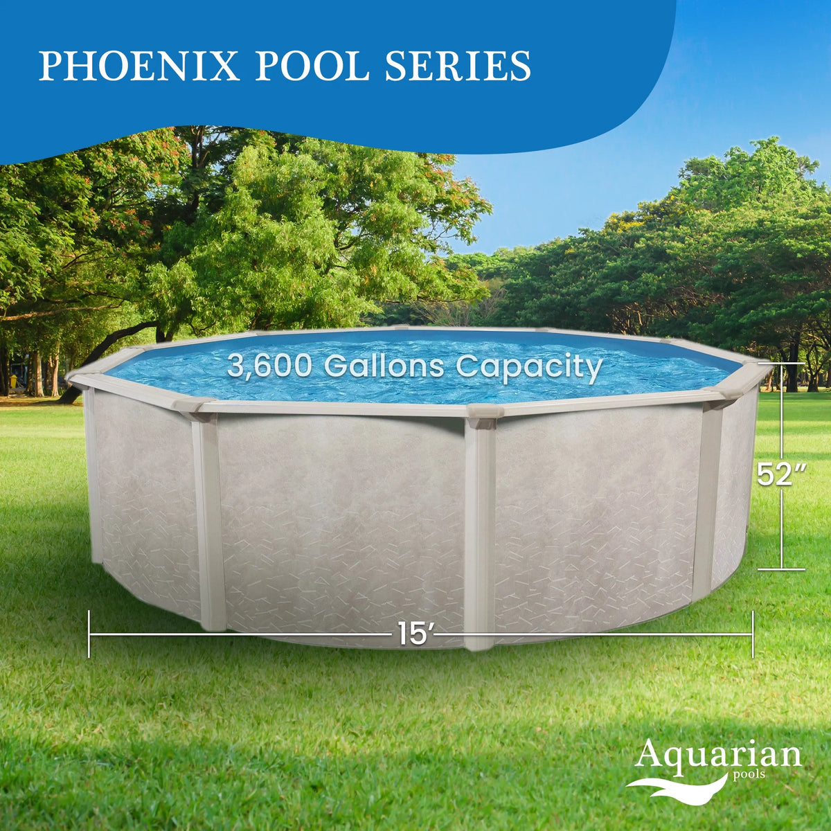 18 Foot by 52 Inch Steel Frame Above Ground Pool I817702