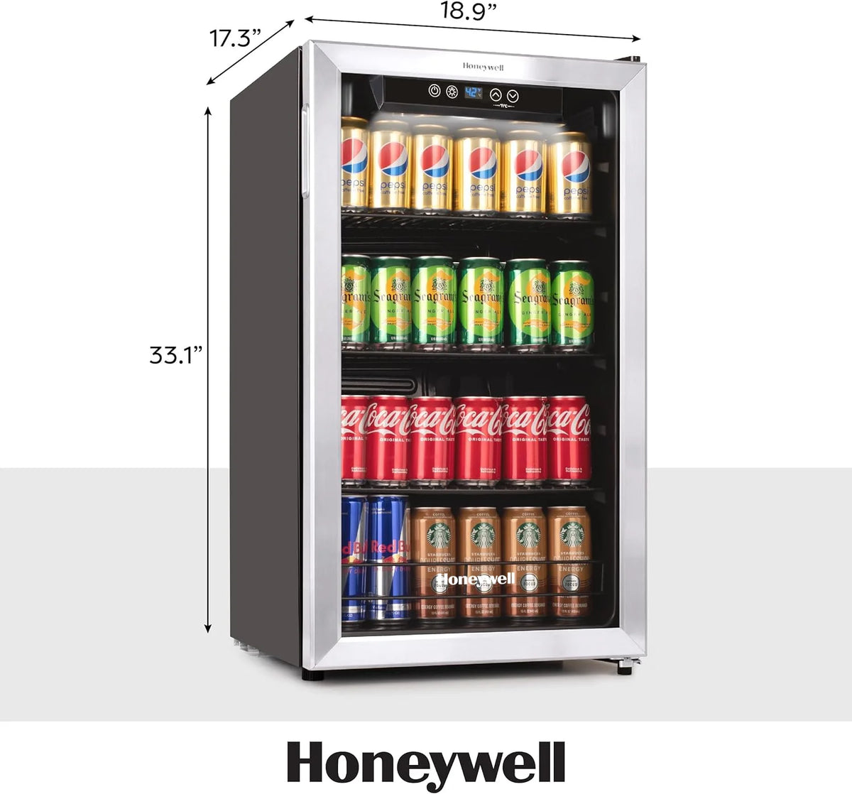 115 Can Beverage Refrigerator and Cooler with Glass Door F804