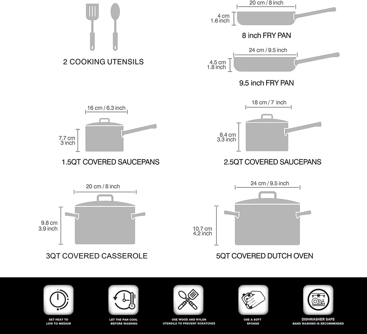 12-Piece Nonstick Cookware Set D2053