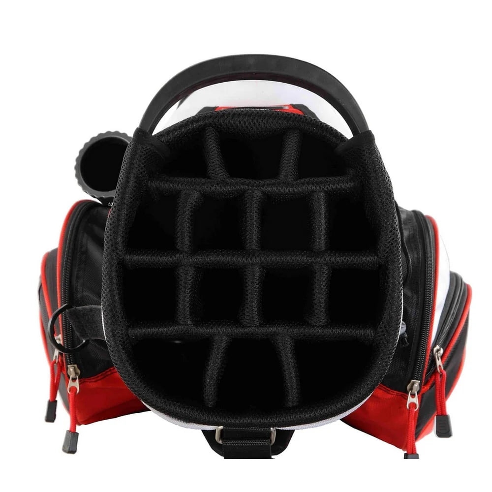 14 Way Cart Golf Bag Black Red M933