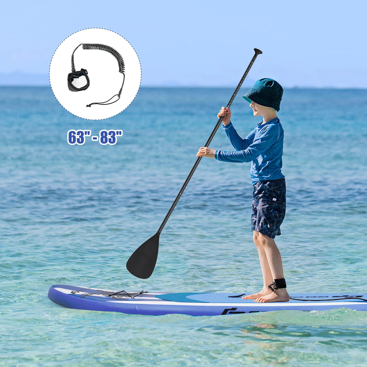 11' Inflatable Stand Up Paddle Board with Carry Bag L64787
