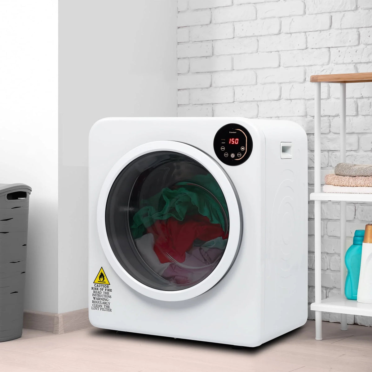 13.2LBS Electric Compact Laundry Dryer White J61566