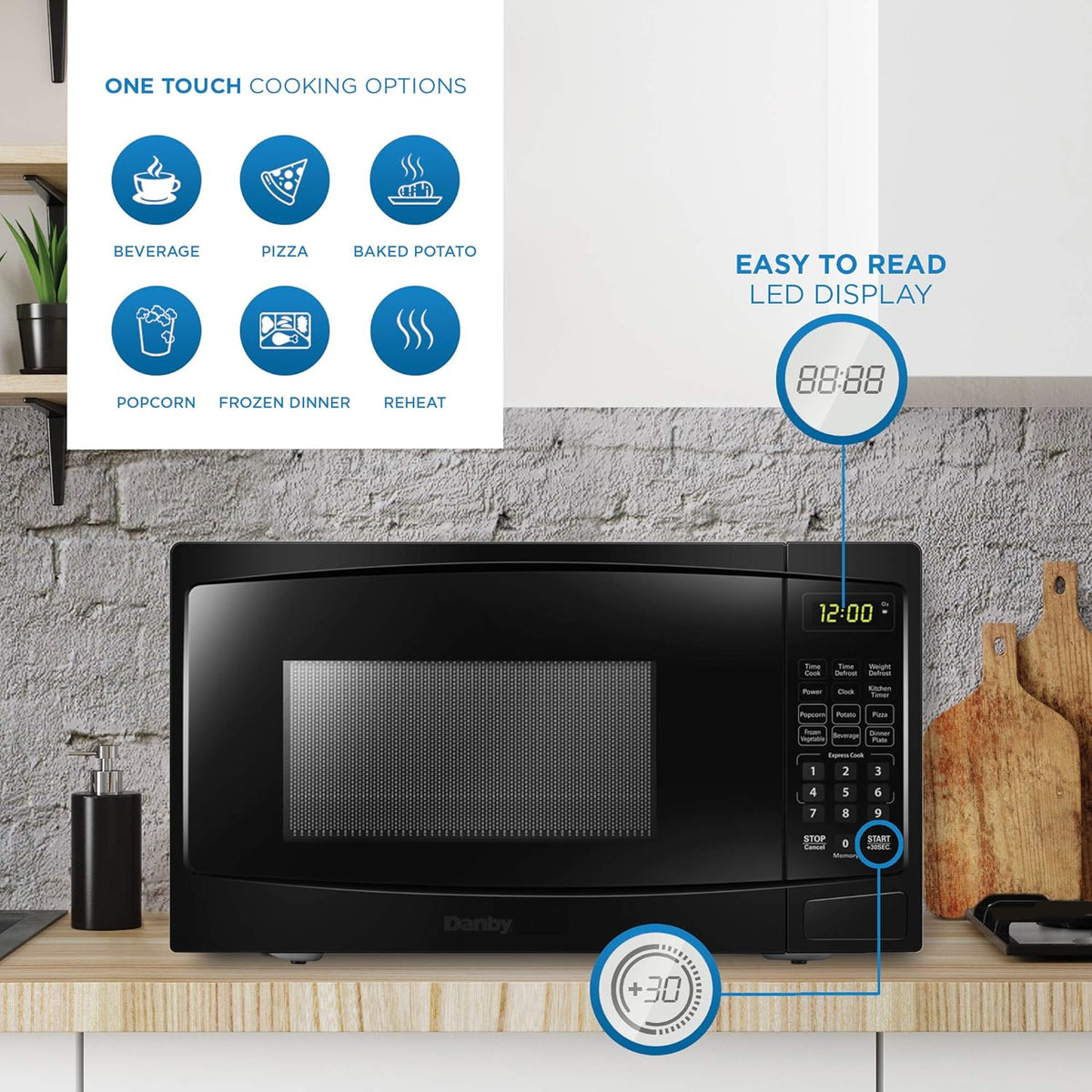 0.9 cu.ft 900W Black Microwave Oven M267743