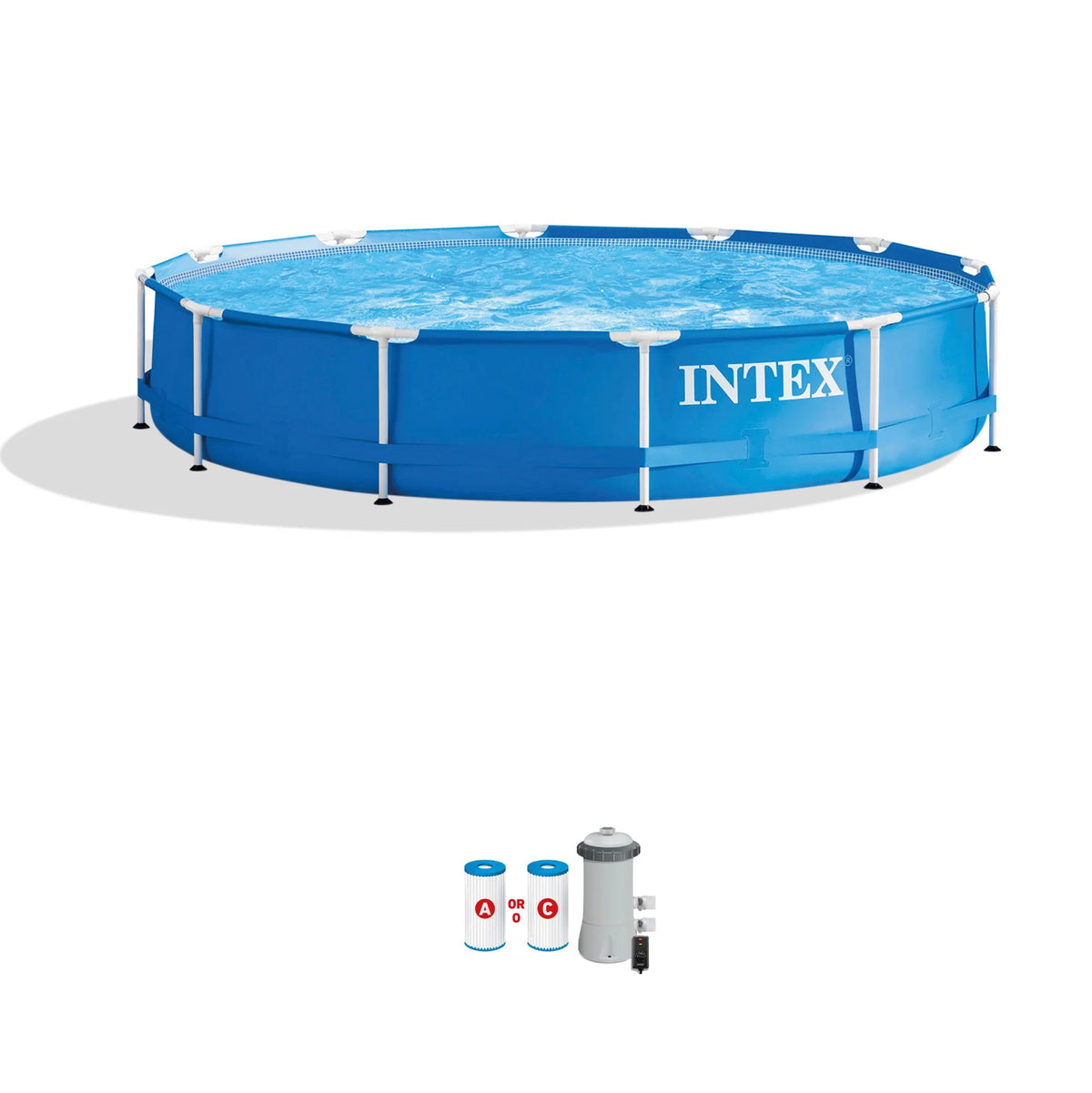12' x 30 Metal Frame Round Above Ground Swimming Pool Z2053
