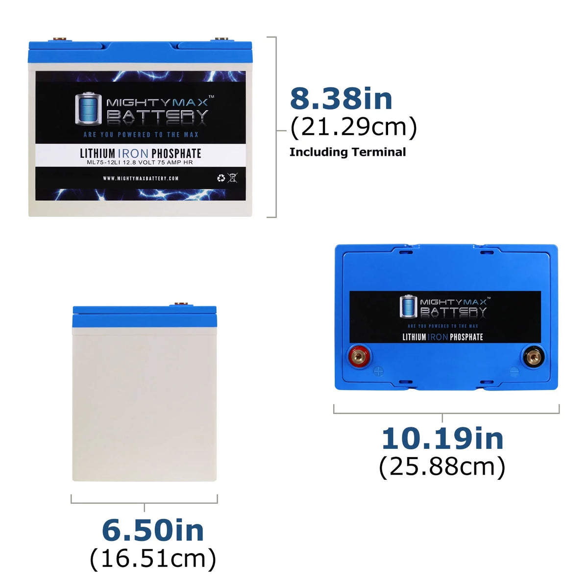 12V 75AH Lithium Replacement Battery J8119