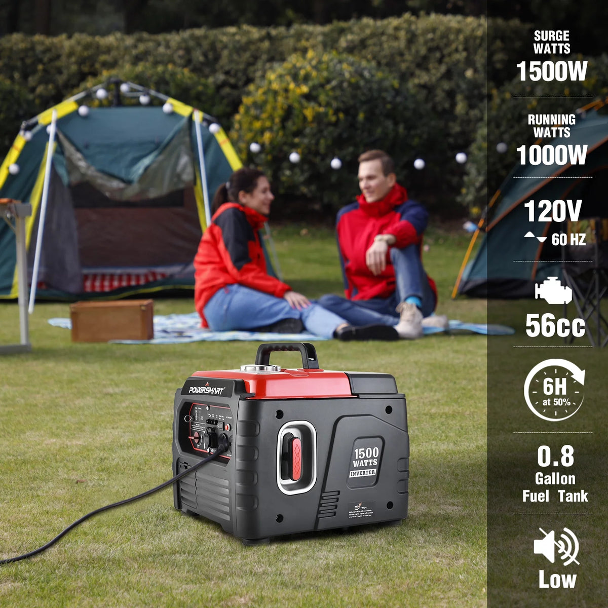 1500 Watt Portable Gas Inverter Generator X508
