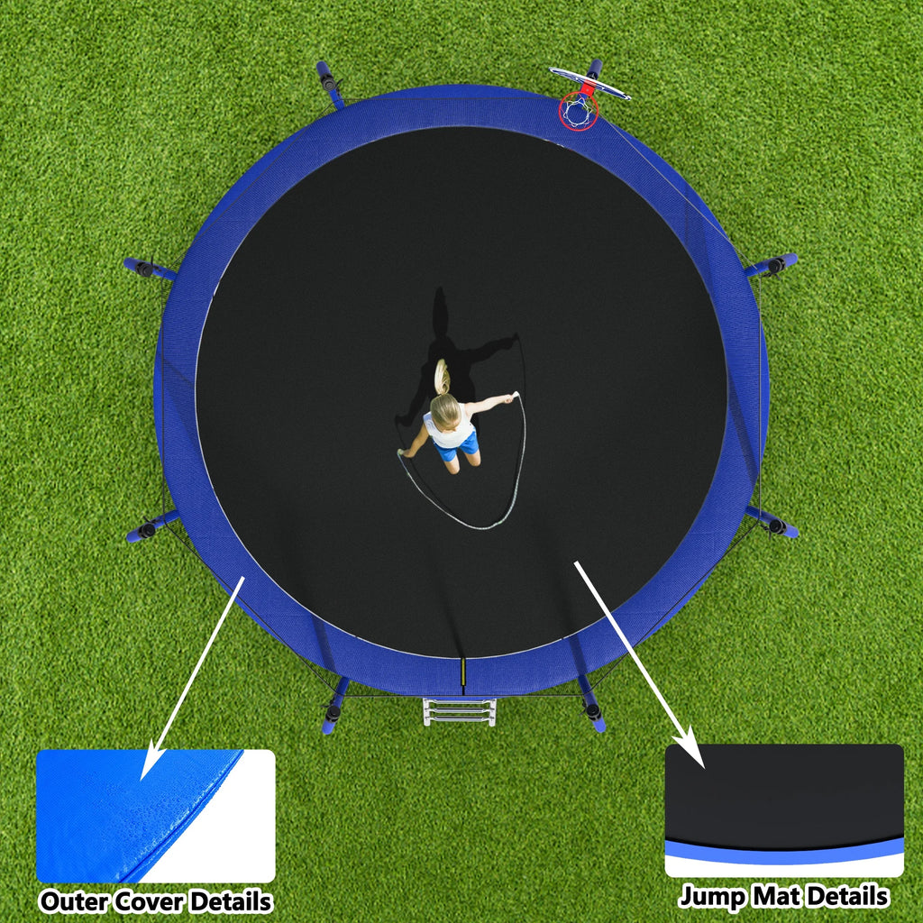 14FT Trampoline with Enclosure and Ladder M6228
