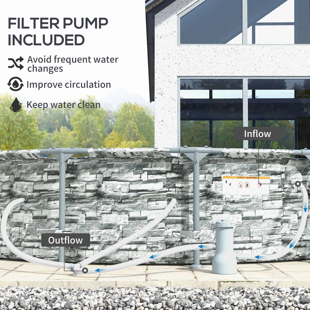 14' Above Ground Pool with Filter Pump R9873
