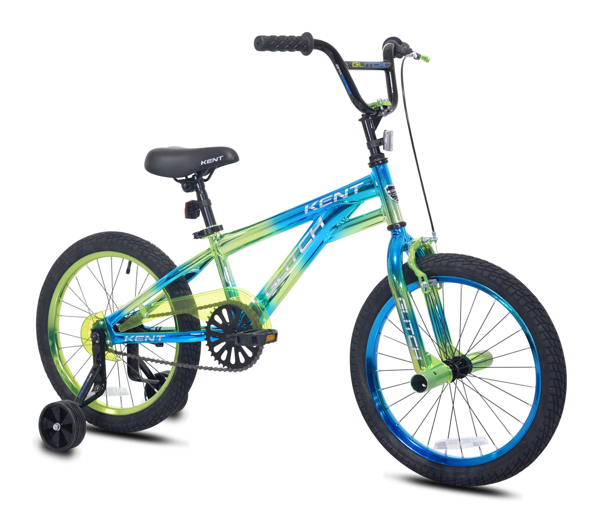 18 Boys Blue Green BMX Child Bike Q2008