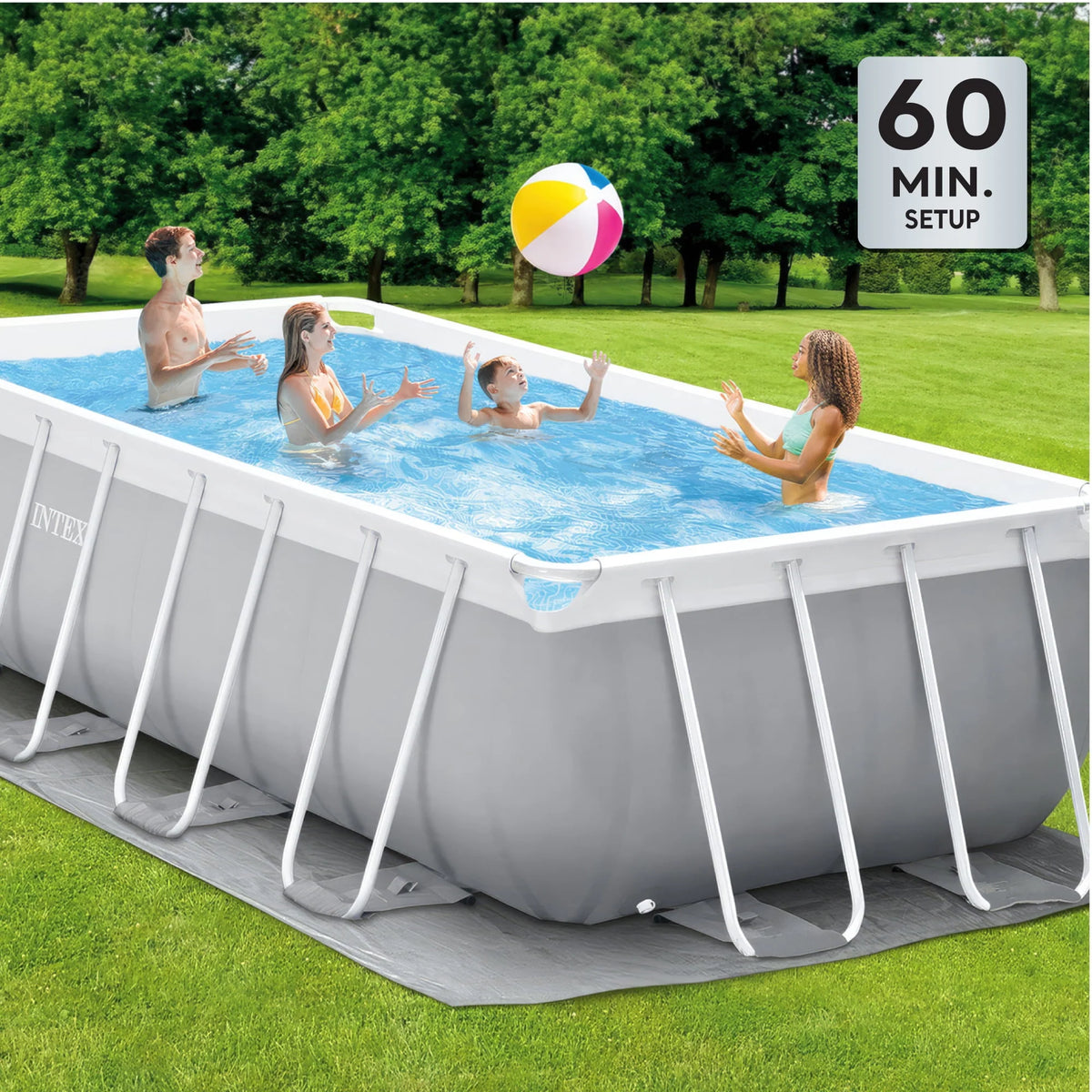 16Ft x 8Ft x 42In Rectangular Pool Set S594634