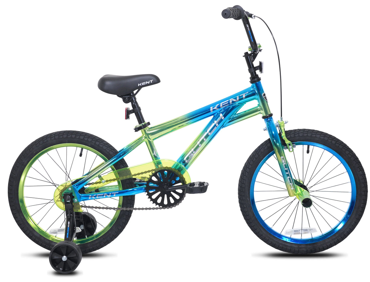 18 Boys Blue Green BMX Child Bike Q2008