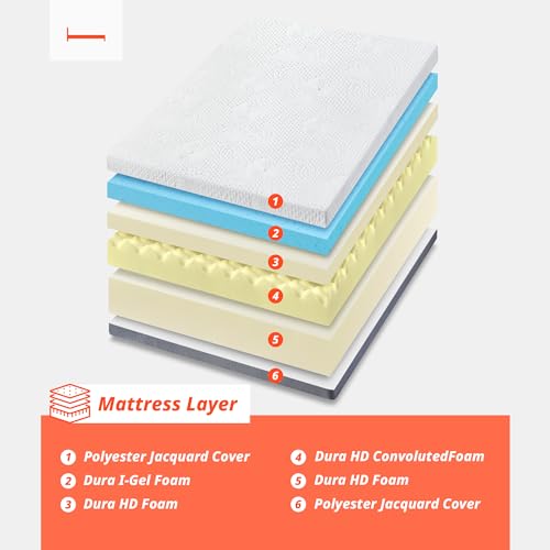 10 Inch Gel Memory Foam Twin Mattress S70694