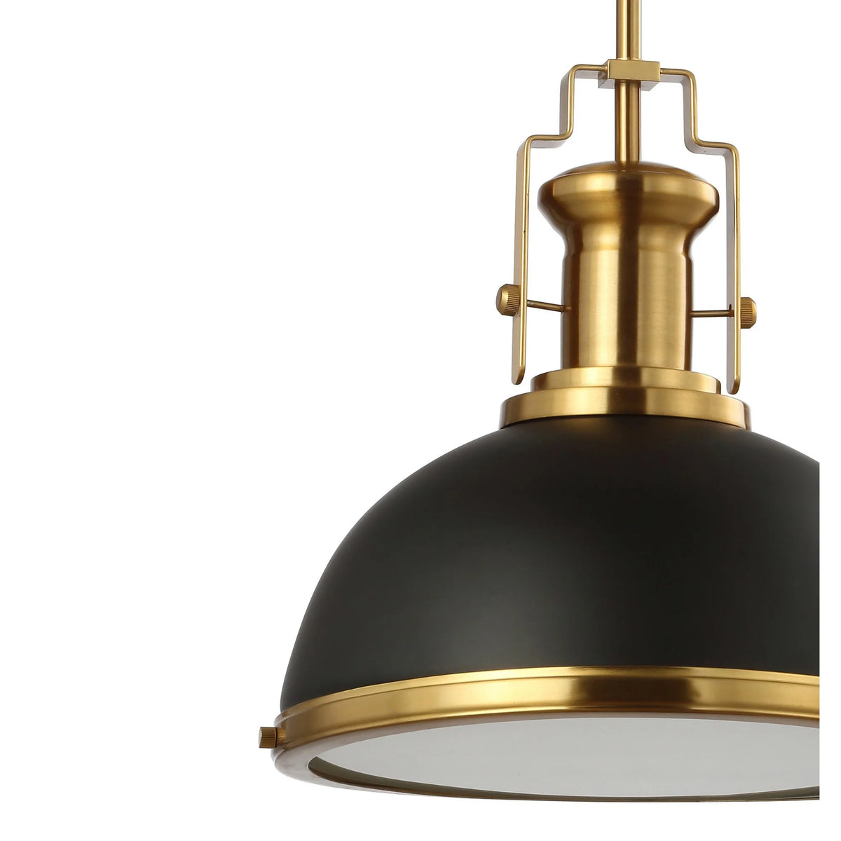 13" 1-Light Iron LED Dome Pendant U9886