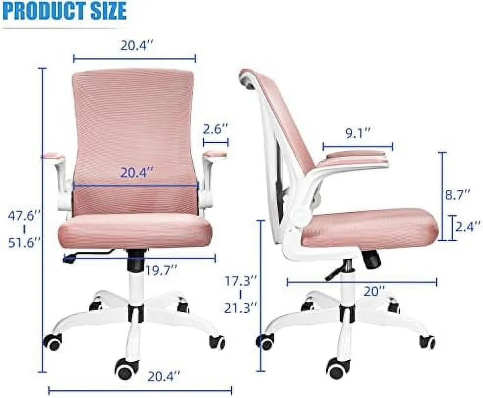 Blue Mesh Ergonomic Office Chair with Lumbar Support W988