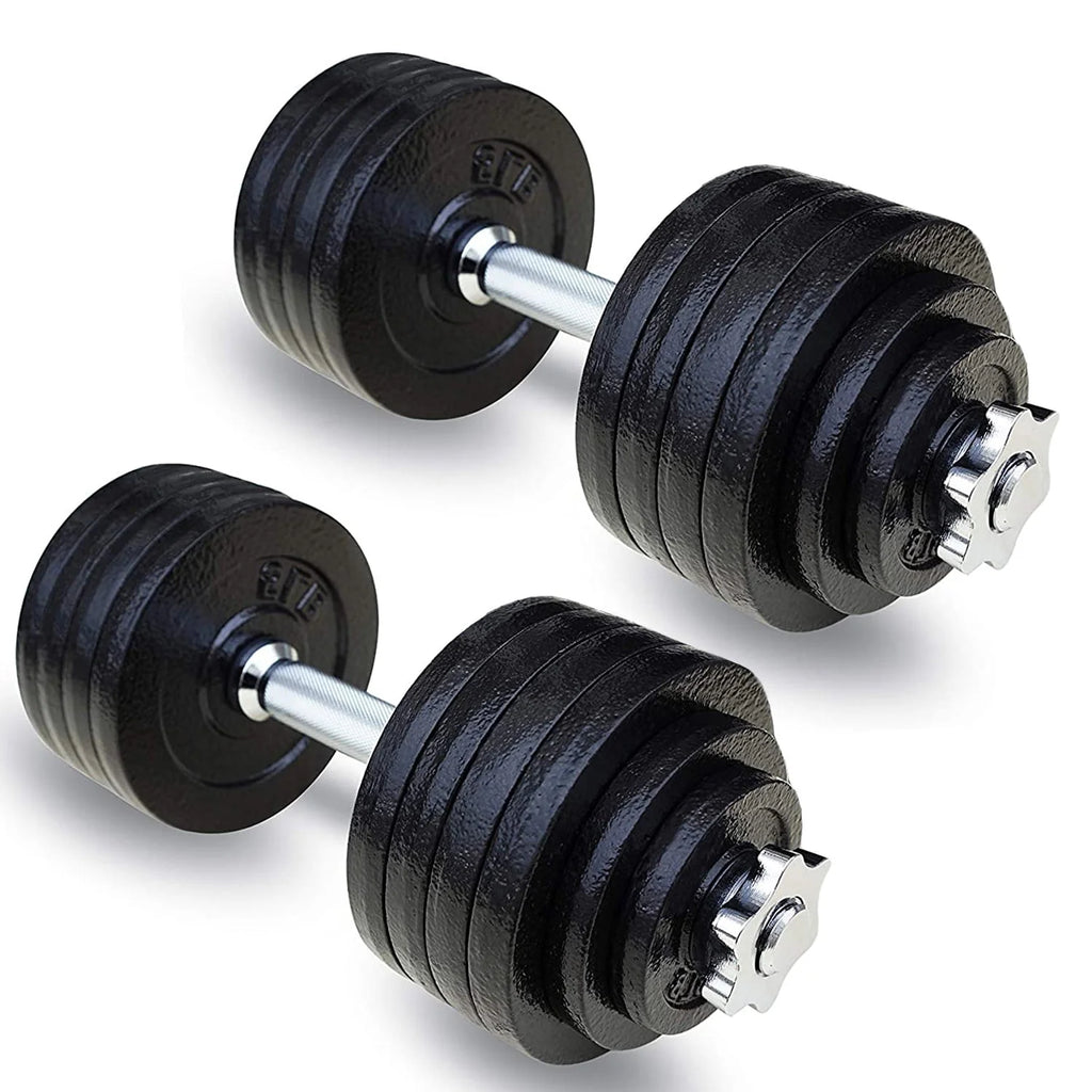 105 lbs Adjustable Cast Iron Dumbbells Set R21432