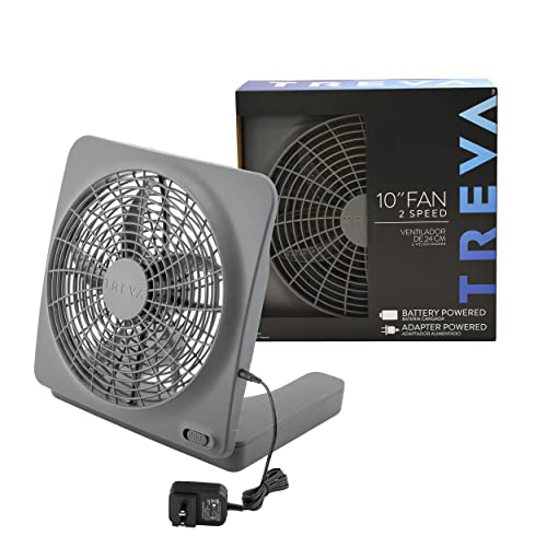 10-Inch Portable Battery Fan, 2 Speed N757