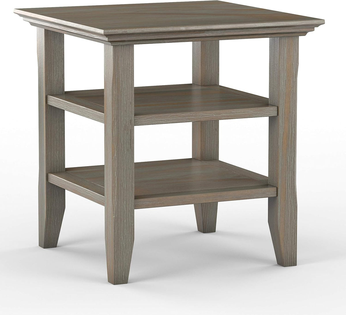 19 inch Rustic Natural Aged Brown End Table O1023