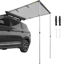 Car Side Awning, 8.2'x6.5', Pull-Out Retractable Waterproof UV50+ with Carry Bag, Grey W6130