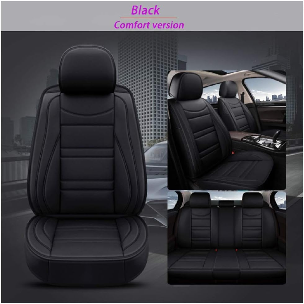 Leather Car Seat Covers 5 Seats Full Set K33266