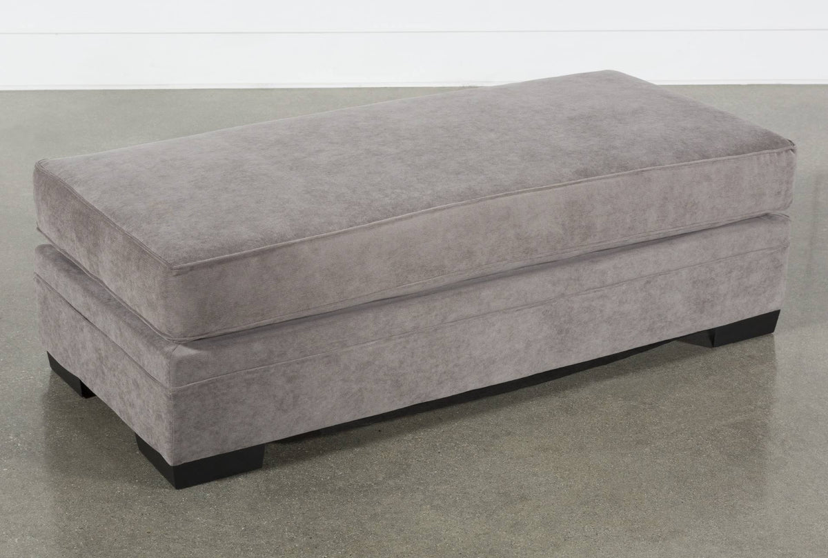 Charcoal Grey Fabric Cocktail Ottoman E79347