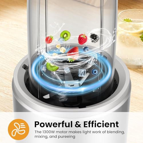 1300W Portable Smoothie Blender with 2 27Oz To-Go Cups K470025