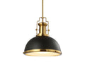 13" 1-Light Iron LED Dome Pendant U9886