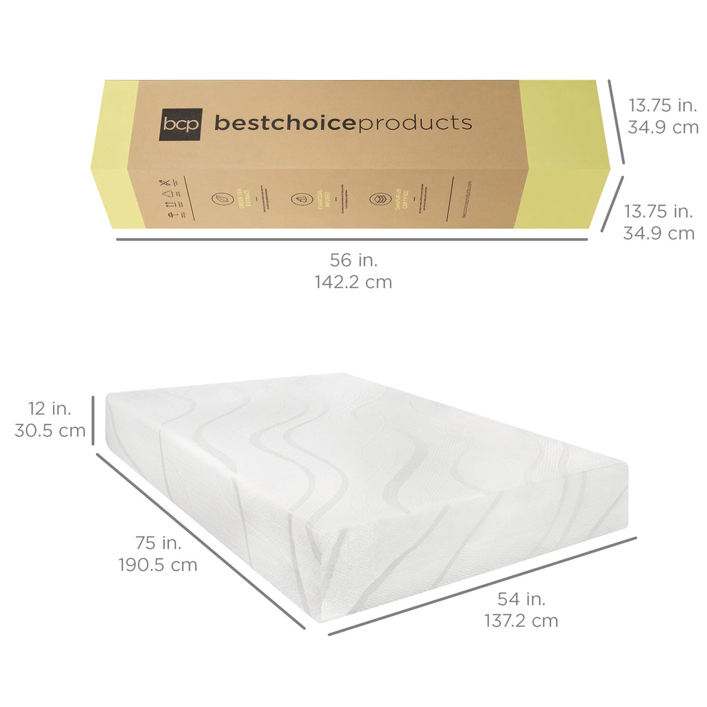 12in Full Size Medium-Firm Memory Foam Mattress R578