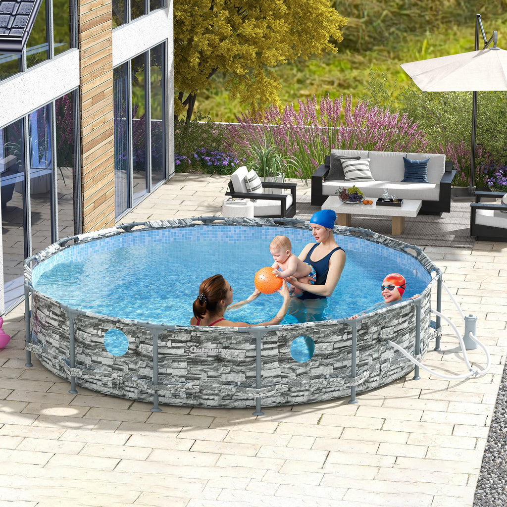 14' Above Ground Pool with Filter Pump R9873