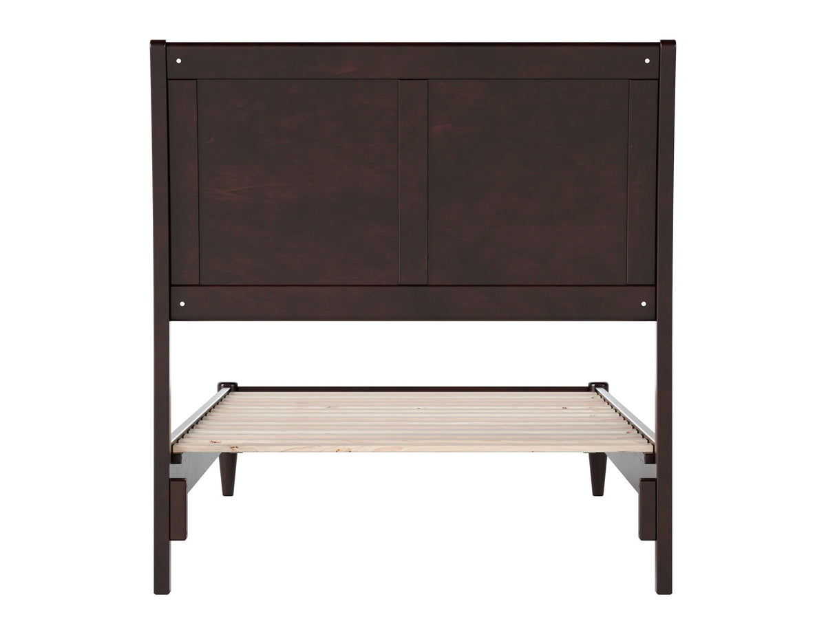 Twin XL Espresso Solid Wood Platform Bed B8638