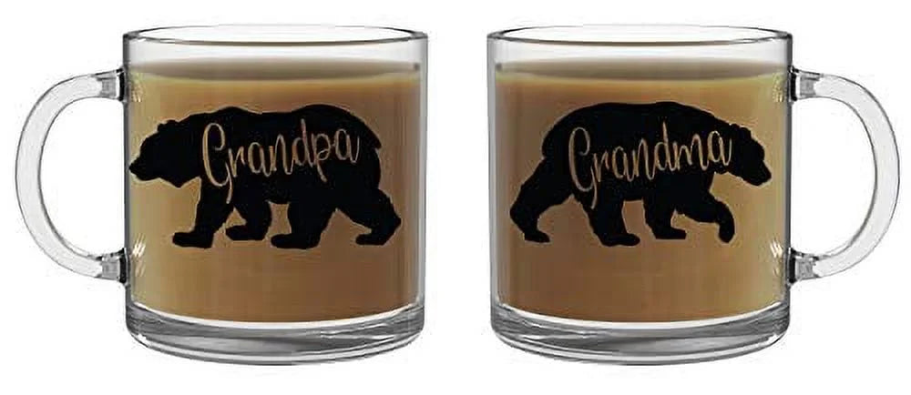 13oz Glass Coffee Mug Couples Sets U637