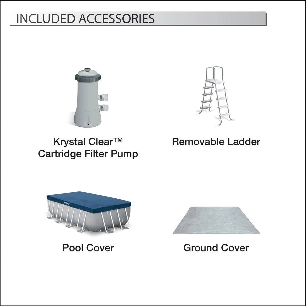 16Ft x 8Ft x 42In Rectangular Pool Set S594634