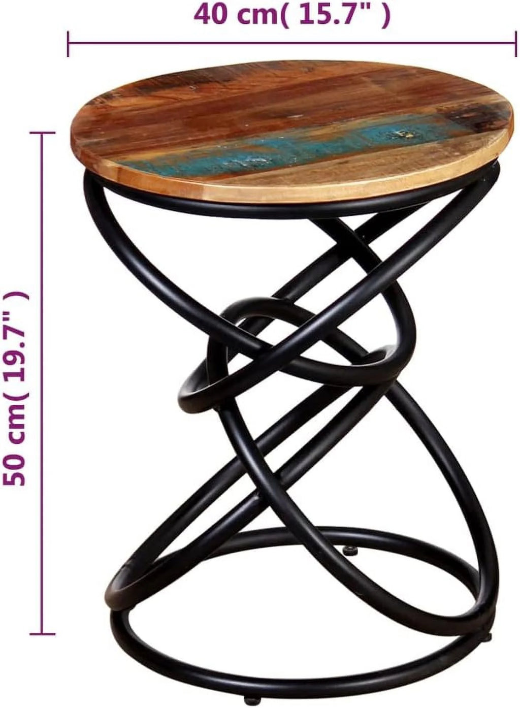 Solid Reclaimed Wood Table with Iron Frame M658433
