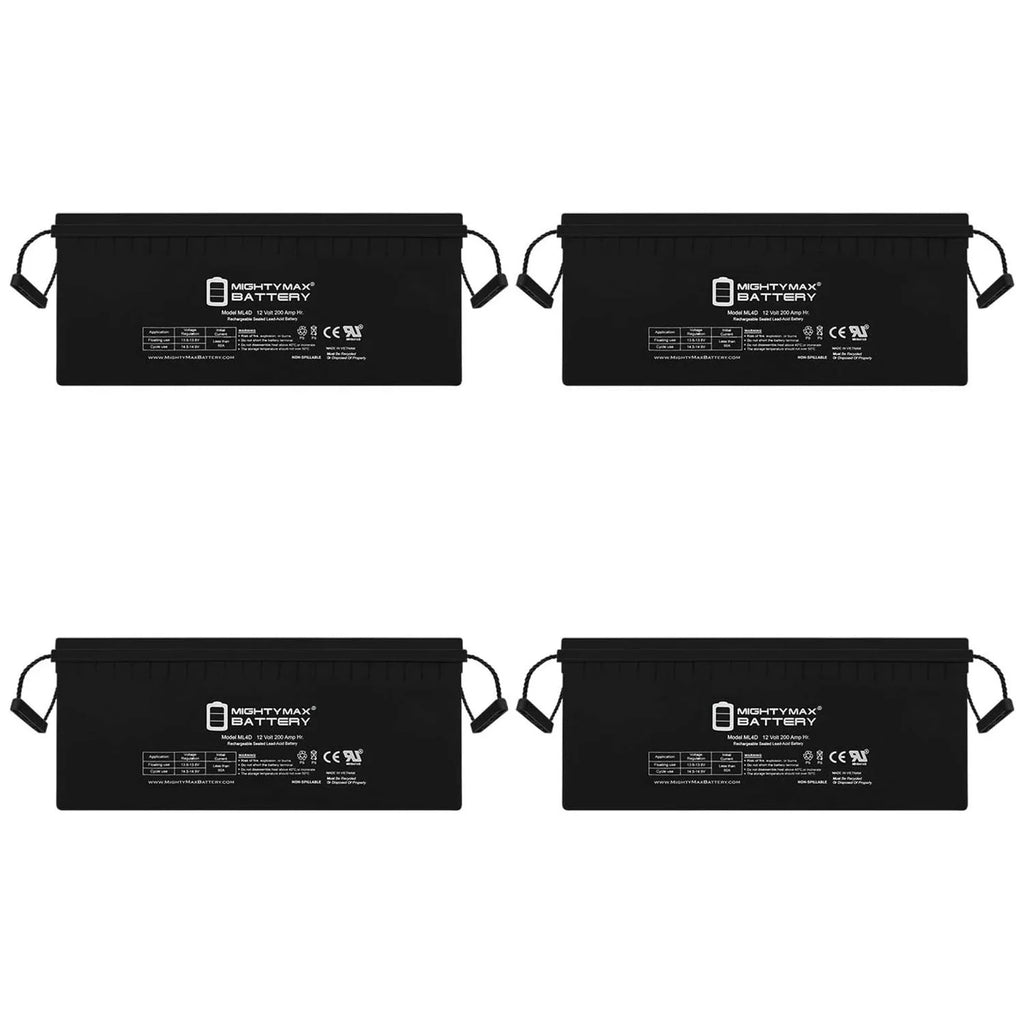 12v 200ah Deep Cycle Battery 4 Pack S990393