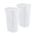 10 Gal Kitchen Trash Can with Dual Swing Lid, Pack of 2, White F713628